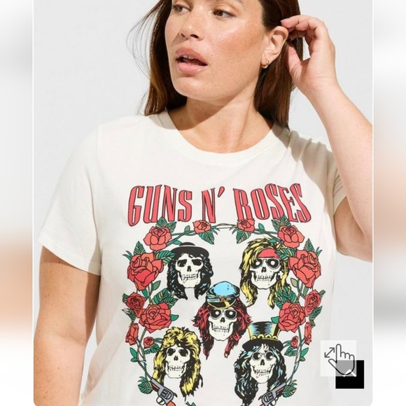 NWOT Torrid Guns 'N Roses Classic Fit Crew Tee - Picture 1 of 11